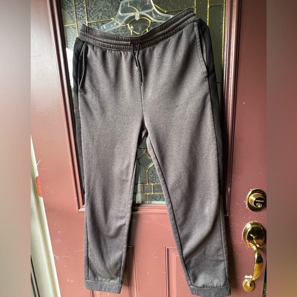 Old Navy Go Dry Gray and Black Techie Sweatpants with Elastic Waist